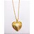 COLAR AÇO INOX 45CM PINGENTE CORAÇÃO CRAVEJADO BANHADO -  DOURADO - Imagem 2