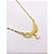 COLAR AÇO INOX 45CM PINGENTE ASAS CRAVEJADO BANHADO -  DOURADO - Imagem 2