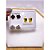 CARTELA 3 PARES BRINCO AÇO INOX  TREVO CRAVEJADO  - DOURADO - Imagem 1