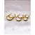 CARTELA 3 PARES BRINCO AÇO INOX  ARGOLAS  3 FIOS- DOURADO - Imagem 3