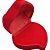 CAIXA VELUDO PARA PAR ALIANÇA CORAÇÃO - VERMELHO - Imagem 2