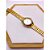 RELÓGIO AÇO INOXIDAVEL FEMININO VISOR REDONDO FUNDO BRANCO - DOURADO - Imagem 3