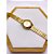 RELÓGIO AÇO INOXIDAVEL FEMININO VISOR REDONDO FUNDO DOURADO - DOURADO - Imagem 3