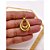 COLAR AÇO INOXIDÁVEL  45CM PINGENTE GOTA - DOURADO - Imagem 2