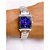 RELÓGIO VINTAGE AÇO INOXIDAVEL FEMININO FUNDO AZUL CANETA - PRATEADO - Imagem 2