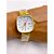 RELÓGIO VINTAGE AÇO INOXIDAVEL FEMININO FUNDO BRANCO - DOURADO - Imagem 2