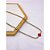 COLAR AÇO INOX 45CM RIVIERA TREVO VERMELHO - DOURADO - Imagem 1