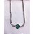 COLAR AÇO INOX 45CM RIVIERA TREVO VERDE - PRATEADO - Imagem 2