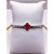 PULSEIRA AÇO INOX RIVIERA TREVO VERMELHO - PRATEADA - Imagem 2