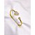 BRACELETE AÇO INOXIDAVEL CORAÇÃO CRAVEJADO STRASS PEDRA CRISTAL - DOURADO - Imagem 1