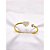 BRACELETE AÇO INOXIDAVEL CORAÇÃO CRAVEJADO STRASS PEDRA CRISTAL - DOURADO - Imagem 2