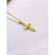 CORRENTE DE AÇO INOX 60 CM PINGENTE CRUCIFIXO - DOURADA - Imagem 2