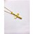 CORRENTE DE AÇO INOX 60 CM PINGENTE CRUCIFIXO - DOURADA - Imagem 2