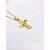 CORRENTE DE AÇO INOX 60 CM PINGENTE CRUCIFIXO - DOURADA - Imagem 2