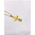 CORRENTE DE AÇO INOX 60 CM PINGENTE CRUCIFIXO - DOURADA - Imagem 2