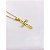 CORRENTE DE AÇO INOX 60 CM PINGENTE CRUCIFIXO - DOURADA - Imagem 2