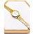 RELÓGIO VINTAGE AÇO INOXIDAVEL FEMININO FUNDO  BRANCO - DOURADO - Imagem 2