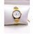 RELÓGIO VINTAGE AÇO INOXIDAVEL FEMININO FUNDO  BRANCO - DOURADO - Imagem 3