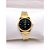 RELÓGIO VINTAGE AÇO INOXIDAVEL FEMININO FUNDO  PRETO - DOURADO - Imagem 3