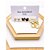 CARTELA TRIO ARGOLINHA CLICK AÇO INOXIDÁVEL PINGENTE CRISTAL - DOURADO - Imagem 1