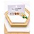 CARTELA TRIO ARGOLINHA CLICK AÇO INOXIDÁVEL PINGENTE VERDE - DOURADO - Imagem 1