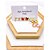 CARTELA TRIO ARGOLINHA CLICK AÇO INOXIDÁVEL PINGENTE ROSA - DOURADO - Imagem 1