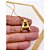COLAR AÇO INOXIDÁVEL  45CM PINGENTE LETRA "A" - DOURADO - Imagem 2