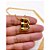 COLAR AÇO INOXIDÁVEL  45CM PINGENTE LETRA "B" - DOURADO - Imagem 2