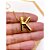 COLAR AÇO INOXIDÁVEL  45CM PINGENTE LETRA "K" - DOURADO - Imagem 2