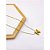 COLAR AÇO INOXIDÁVEL  45CM PINGENTE LETRA "N" - DOURADO - Imagem 1