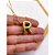 COLAR AÇO INOXIDÁVEL  45CM PINGENTE LETRA "R" - DOURADO - Imagem 2