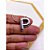 COLAR AÇO INOXIDÁVEL  45CM PINGENTE LETRA "P" - PRATEADO - Imagem 2