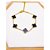 PULSEIRA AÇO INOX  TREVO CRAVEJADO PRETO - DOURADA - Imagem 2