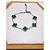 PULSEIRA AÇO INOX  TREVO CRAVEJADO VERDE - PRATEADA - Imagem 2