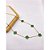 COLAR AÇO INOXIDÁVEL  45CM TREVO CRAVEJADO VERDE - DOURADO - Imagem 1