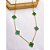 COLAR AÇO INOXIDÁVEL  45CM TREVO CRAVEJADO VERDE - DOURADO - Imagem 2