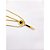 COLAR AÇO INOXIDÁVEL DUPLO 50CM PÊNDULO PRETO - DOURADO - Imagem 2