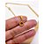 COLAR AÇO INOXIDÁVEL 45M PINGENTE REDONDO VAZADO PEDRA CRISTAL  - DOURADO - Imagem 2