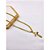 CORRENTE DE AÇO INOXIDAVEL 60CM ELO GRUMET 1.4MM PINGENTE CRUCIFIXO JESUS - DOURADA - Imagem 1