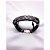 PULSEIRA MASCULINA COURO AÇO INOX E ZAMAC 20CM GEOMETRICA - PRATEADA - Imagem 1