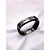 PULSEIRA MASCULINA COURO AÇO INOX E ZAMAC 20CM FÉ FORÇA CORAGEM - PRATEADA - Imagem 2