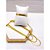 COLAR TRIPLO AÇO INOXIDÁVEL 50CM FITA - DOURADO - Imagem 3