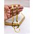 COLAR TRIPLO AÇO INOXIDÁVEL 50CM FITA - DOURADO - Imagem 2