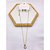 CONJUNTO COLAR  E BRINCO AÇO INOXIDÁVEL  PINGENTE CORAÇÃO CRAVEJADO PEDRA CRISTAL - DOURADO - Imagem 1
