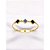 BRACELETE AÇO INOXIDÁVEL GEOMETRICO PRETO - DOURADO - Imagem 1