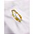 BRACELETE AÇO INOXIDÁVEL CRAVEJADO  CORAÇÕES - DOURADO - Imagem 2