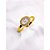 BRACELETE RELÓGIO AÇO INOXIDÁVEL  CRAVEJADO FUNDO BRANCO - DOURADO - Imagem 2