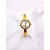 BRACELETE RELÓGIO AÇO INOXIDÁVEL  CRAVEJADO FUNDO BRANCO - DOURADO - Imagem 1