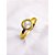 BRACELETE RELÓGIO AÇO INOXIDÁVEL  CRAVEJADO FUNDO BRANCO - DOURADO - Imagem 2