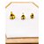 CARTELA TRIO ARGOLINHA CLICK AÇO INOX  P M G PEDRA CRISTAL - DOURADO - Imagem 3